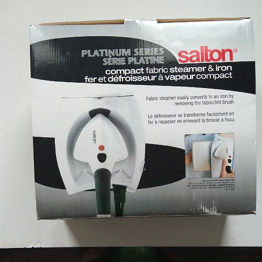White Compact Fabric Steamer & Iron